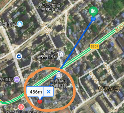 地圖測距怎么顯示兩地的地名